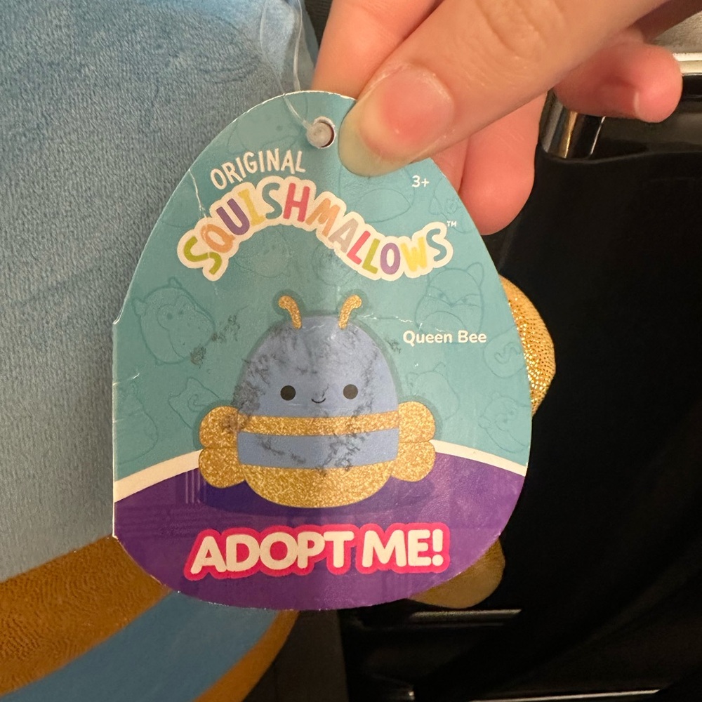 🌼NWT Squishmallow Queen Bee 14” Blue and Yellow Bumble Bee - Picture 10 of 11